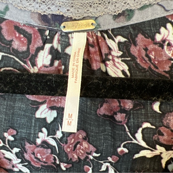 Free People Womens Sheila Floral Jumpsuit Romper Long Sleeve Lightweight Medium‎ - Picture 5 of 16